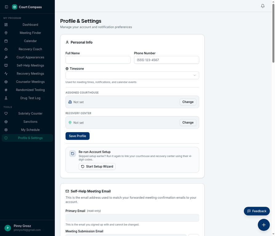 Profile Settings showing phone number field with SMS consent disclosure